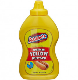Abbie's American Yellow Mustard  Plastic Bottle  397 grams